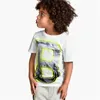 Buchstaben B Jungen T-Shirts Sommer Baby Jungen Kleidung Hemden Tops T-Stück Weiße Mode Kinder Kinder Kurzhülse Jersey 1-6YEAR 210413