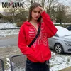 Bold Shade Y2K Strass Aesthetic Hoodies Manga Longa Mulheres Oversized Mulher Indie Street Street Moletons Grunge 90s Casual Hoodie Y1118