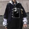 اليابانية أنيمي tokyp غول هوديس مضحك كين kaneki طويلة الأكمام الشارع الشهير sudaderas con capucha h1227