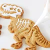 3PCS Dinosaur Cookie Futits Fondant Butters Diy Peakie FORE FOLD Торт Выпечки Новогодняя 3D Помадка Печенье Резак для детей
