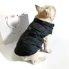 Hiver épaissir chaud gilets pour animaux de compagnie vêtements pour chiens classique Triangle Badge Teddy manteau mode à capuche Designer Bulldog Coats4068599