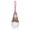 Décorations d'arbre de Noël Buffalo Plaid Peluche Gnome Poupée Pendentif Suspendu Ornement Nouvel An Fête Fournitures XBJK2110