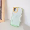 Color Gradient Phone Case с держателем карты для iPhone 13 Pro Max 3 в 1 мягкий футляр TPU для 12 11 XR