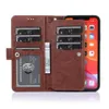 Zipper Wallet Fodral för 11 Pro Max Avtagbar Flip Läderfodral till iPhone X XS Max XR 8 7 6 Plus magnetisk telefonkåpa