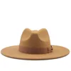 Fedora's in bulk Vilten Fedora Hoeden Dames Grote Grote Rand Cap Heren Heren Top Formele Hoed Vrouw Man Jazz Panama Caps Man Vrouw Winter Fa7280482