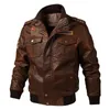 Vestes pour hommes Automne Hiver Hommes Manteau Bomber Veste Coton Vêtements Hommes Casual PU Faux Cuir Manteaux D'extérieur Chaquetas Hombre