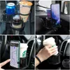 Portabicchieri da auto 3 in 1 in acciaio inossidabile Tre supporti per bevande caffè, può passare al portabicchieri fisso con ventola per telefono