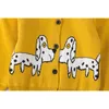Vår Höst Baby Boy Girl Puppy Coat Kläder Knit Cardigan Kids Jackor 210521