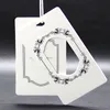 Aangepaste ontwerp Naaiende noties afdrukken Naam Logo Papier Kledingstuk Hangtag Labels Kleding Hang Tags met String
