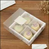 Packaging Boxes transparent Frosted Mooncake Cake Pack Box Dessert Arons Pastry