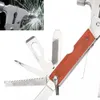 Marteau multi-outils 10 en 1, outil à main comprenant une hache, pince coupe-fil à nez plat, couteau, tournevis à tête transversale, ouvre-bouteille