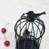 Decoratieve objecten beeldjes flone ​​bruiloft birdcage decoratie woonaccessoires metalen zwarte woonkamer indoor decor