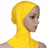 1 sztuk Hidżab Szalik Czysty Kolor Muzułmańska Czapka Pełna Okładka Wewnętrzna Hidżab Head Neck Head Modal Wraped Cap Kobiety Szaliki 35 * 24 cm Y220228