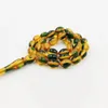 Perlenstränge Tasbih Gelbes Harz Herrenarmband Muslimisches Geschenk für Eid Masbaha 2022 Design Misbaha Arabischer Rosenkranz Trum22
