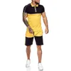 2021 Hot-Selling Zomer T-shirt Broek Set Casual Merk Fitness Jogger Broek T-shirt Hip Hop Mode Heren Trainingspakken G1222