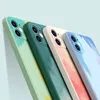 Хорошие окрашенные силиконовые роскошные случаи для iPhone 12 11 Pro Max Mini SE X XR XS 7 8 плюс квадратный абонепроницаемый чехол