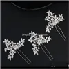 Jewelrywomen Pearls Ivory White Hairpins Fashion Sticks Fields And Gardens Style Wedding Hair Jewelry Aessories Ps1912 Drop Delivery 2021 4Sr