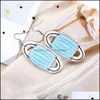 Dangle Lustre Boucles D'oreilles Créateur De Bijoux De Mode En Cuir Pu Pour Les Femmes Papier Toilette Masque Imprimer Goutte Creative Personnalité Livraison Drôle