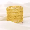 24k Fine Gold Finish Openble Diamant Armband Bangle Kvinnor Blomma Smycken Klassisk Partihandel Elegant Gåva 60mm