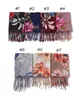 Floral Printed Bawełniany Szalik Hidżabów Tassels Damska Szal Duży Rozmiar Okładki Moda Muzułmańska Głowy Szaliki