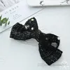 Lady Style Children Plaid Bows Hairpins Girls Metals Letter Bow Princess Hairclip Designer Kids Barrettes Women Hair Access4920339