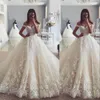 2021 Sexy Vintage Boho Linii Suknie Ślubne Suknie Ślubne Suknie Dla Panny Młodej Eleganckie Koronkowe Aplikacje Off Shoulder Sweep Pociąg Princess Plus Size Ball Suknia