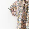 夏の子供の赤ちゃんの女の子半袖花の印刷シャツ子供服かわいい幼児の女の子子供たちの花の服のシャツ20220308 H1