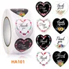 Heart-shaped Thank You Sticker Love Scrapbook Paper Sticker Holiday Birthday Gift Decoration Sealing Label