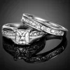 Bagues de mariage taille 4-12, coupe princesse, bague de fiançailles, promesse, déclaration de mariée, saint-valentin, anniversaire, cocktail, bijou de fête