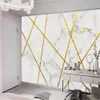 3d papiers peints ligne dorée marbre Mural papier peint salon chambre cuisine décor à la maison peinture moderne fonds d'écran