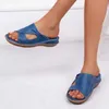 Women Platform Slippers 2020 Summer Women's Outdoor Wedges Woman Leather Slides Ladies Open Toe Female Beach Shoes Plus Size Y0731
