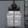 Homens Coletes Personalizados Casacos Moda Tendência Hip Hop Sem Mangas Zíper Splicing Colete Casacos Designer Adolescente Inverno Slim Waistcoat Outerwear