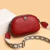 Women's Crocodile Pattern Soft Leather Wide Shoulder Strap Messenger Crossbody Handbags