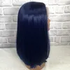 2021 outono e inverno moda lazer azul peruca química fibra dianteira rendas peruca temperamento feminino curto cabelo onda de cabelo de alta qualidade