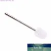 1PC Stainless Steel WC Bathroom Cleaning Toilet Brush White Head Hold Bathroom Tool Replacement D8xL36cm