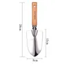 Garden Shovel Flower Planting Mini Wood Handle Stainless Steel Potted Plants Shovels Rake Spade KKB6978