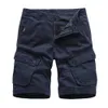 Homens Shorts Verão Multi-Pockets Cargo Trabalho Casual Algodão Calças Calças Calças Moda Roupas Masculino Bermudas 210713