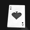 Новый стильный черный пивной открывалка Poker Poker Part Card Ace of Spades Bar Tool Soda Cap Opener подарок кухонные гаджеты инструменты