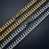 Ожерелья цепи панк кубинских ссылок 5/9 мм мужской золотой цвет окрашивание длинные цепи шеи колье для мужчин / женские ювелирные изделия Dropshipping x0509
