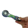 4 Inch Glow In The Dark Heady Glass Smoking Pipes Art Spoon Scorpion Luminous Hand Pipe Oil Burner Smoking Accessories