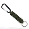Nyckelringar utomhus keychain camping militär paracord sladd rep överlevnad kit nöd knut vandring nyckelring krok taktiska spänne män