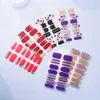 Avrupa ve ABD Moda Tırnak Çıkartmalar 14 İpuçları Parmak Nails Çıkartmaları Kristal Glitter Altın Gümüş Damgalama Sticker