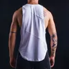 Muscleguys Brand Body Bodybuilding Рубашки без рукавов Мужские Фитнес-стрингер Цвен Топы Спортивный Жилет Хлопок + Сетка для спортзала 210421