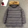 Erkekler Down Parkas Erkekler Down Puffer Ceket S-3XL Cluny Kürk Hood Tasarımcı Ceket Naylon Snap Cepler Parkas