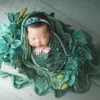 KLV 1SET Baby Mong Wrap Top Count Hat Havband подушка Newborn Photo Photo Props Minal Strance наряды костюм для мальчиков девочек подарок G1023