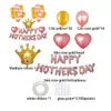 1Set Happy Mother's Day Balloons Abito a tema Decorazione per feste in alluminio palloncino palloncini per festa della mamma felice Y0622307S