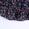 Fashion Women's Floral Print Blouse Sling Stack Floor Decorative Clothing Waist Slim Short St Jackets