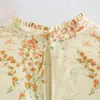 Printemps Femmes Floral Print Stand Collier Blouse Blouse Chemise Chemise Casual Dondelle Tops Blusas S8688 210430