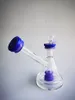 Старинные алмазные фиолетовые Perc Glass Bong Водяной курительный кальян Труба 14 мм Соединение Bebbler Bubbler Oil Dab Буровые установки могут поставить логотип клиента