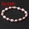 Qualität Natürlicher Süßwasser Rosa Charm Strang Perle Armband 8-9mm Geschenke Für Frauen Schmuck 5-Personen-Gruppe Kaufen perlen, Strangs